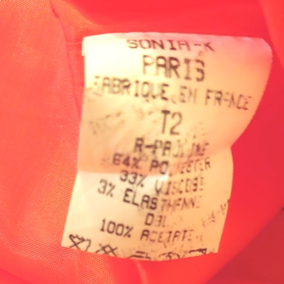 SONIA K PARIS 8/10 DETAIL TOP  TAILORED SEAM RHINESTONE GROSGRAIN SHEATH DRESS - Picture 11 of 14